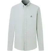 Hackett London pour homme. HM3010910 chemise oxford unie coupe classique verte (XXL), Casuel, Coton, Manche longue
