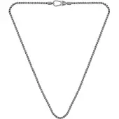 BOSS Collier chaîne argenté avec finition vieillie