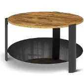 Vicco Table basse Navo Chêne rustique/Noir 80x80cm, Model 62705