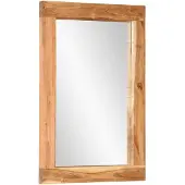 vidaXL Miroir 70x50 cm bois massif acacia et verre