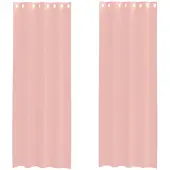vidaXL Voile Rideaux avec oeillets 2 pcs. Rose 140x260 cm