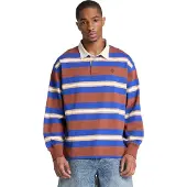 Timberland T-Shirt bleu / brun foncé / blanc