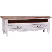 vidaXL Armoire TV 120x30x40 cm Blanc Vieux bois massif