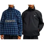 Dc-shoes - Anorak réversible imperméable et respirant - Park Reversible Anorak 10K Anthracite pour Homme - Taille L - Gris