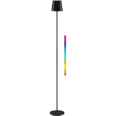 Goobay Lampe sur pied LED sans fil, taille XL, 122 cm, RGBW, noire