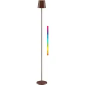 Goobay Lampe sur pied LED sans fil, taille XL, 122 cm, RGBW, couleur cuivre