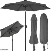 Kingsleeve Parasol inclinable anthracite Ø200cm avec manivelle