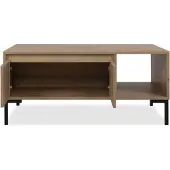 CALICOSY - Table Basse 2 Portes 1 Niche L100 cm - PLOCK