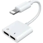 JOYROOM Adaptateur Lightning 2x - Charge et Écoute Simultanément - Blanc KP26483