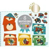Djeco Lot d'invitations « Super-héros »,