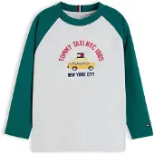 Tommy Hilfiger T-Shirt jaune / gris clair / jade / rouge