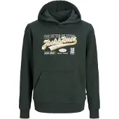 Jack & Jones Kids Junior Sweat miel / vert foncé / blanc