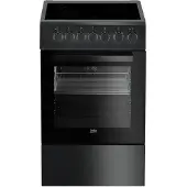 Beko FSS57100GAC, cuisinière autonome, couleur anthracite, commandes rotatives, couleur anthracite, commandes frontales, plaque de cuisson