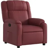 vidaXL Fauteuil relax vin rouge similicuir