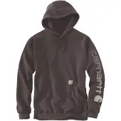 Carhartt Hommes, Pull-over, K288 Logo Sweatshirt in Dunkelsepia, Marron, (XS)