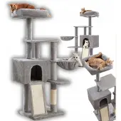 Feandrea Grande Tour Griffoir pour Chat 4 Niveaux Marron