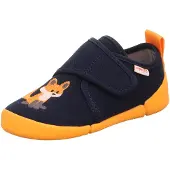Superfit Chaussure basse 'VENTI' crème / bleu marine / brun foncé / orange