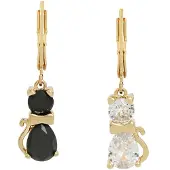 Betsey johnson Boucles d'oreilles or / noir / transparent