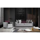 AEA Argent Miroir Canapé Coussin Canapé 3+1 places Canapé