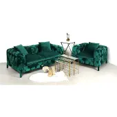 AEA Chesterfield 3+1 Sitz Chesterfield Sofa Leder Couchen Polster Garnitur