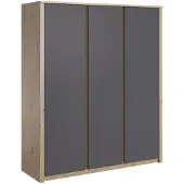 AEA Armoire en tissu Armoire penderie 2 barres de penderie stables