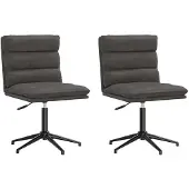 vidaXL Chaise de salle à manger 2 pcs. noir similicuir