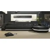 AEA Moderne Flackschiff Wohnzimmer Sofa Couch Garnitur Polster Wohnlandschaft Leder