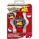 Pokémon Montre analogique Pokémon, rouge, pour enfant, taille unique