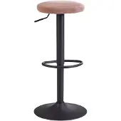 Wohnling Tabouret en velours rose sans dossier 58 - 79 cm |