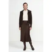 Rich & royal Jupe brun foncé