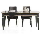 AEA Schwarzer Luxus Esstisch Italienische Design Möbel Einrichtung Tische Tisch
