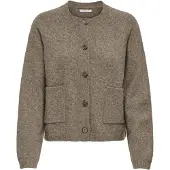 ONLY Cardigan 'ONLPiemonte' marron chiné