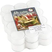 Gala Bougies à chauffe-plat pochette transparente Ø4cm 24pcs blanc (24 pcs)