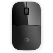 HP Black Wireless Mouse Z3700, droitier et gaucher, optique, sans fil RF, 1200 ppp, noir