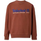 Timberland Sweat-shirt 'ESTABLISHED 1973' ivoire / bleu marine / cognac