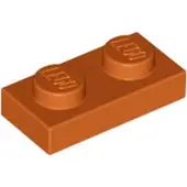 LEGO 50 pièces , pièce c. 3023 en orange foncé