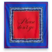 Essentiel Antwerp pour femme. KLASSIK Foulard imprimé Klassik bleu (OSFA), Soie, Classique