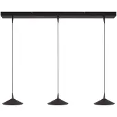 Masterlight Lampe pendante à 3 lampes Ceppo noir Ø 18cm