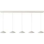Masterlight Lampe suspendue à 5 lumières Ceppo blanc Ø 22cm