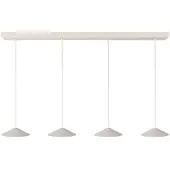 Masterlight Lampe suspendue à 4 lumières Ceppo blanc Ø 22cm