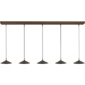 Masterlight Lampe suspendue à 5 lumières Ceppo Brun cacao Ø 22cm