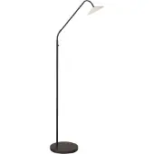 Masterlight Lampe de lecture au sol Ceppo noir et blanc