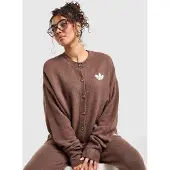 Adidas Originals Cardigan en maille Trefoil - Marron, Marron