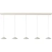 Masterlight Lampe suspendue à 5 lumières Ceppo blanc Ø 18cm