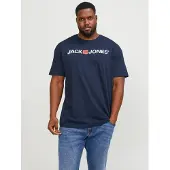 Jack & Jones Plus T-Shirt bleu marine / melon / blanc