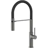 EsseBagno Magneto mitigeur évier à douchette mobile gris gun métal