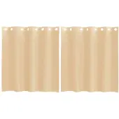 vidaXL Voile Rideaux avec œillets 2 pcs. couleur sable