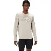 Asics Hommes, T-shirt de sport, Fujitrail Logo LS Top 2011C987-250 - S (S), Gris, S