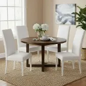 Dmora Ferraris - ensemble de chaises, Blanc, 4 chaises