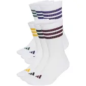 Adidas 3 Stripes Essentials Cushioned Crew Socks 6 Pairs Blanc EU 37-39